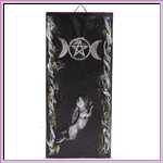 Rectangular Black Moon Gazing Hare Plaque Rectangular Black Moon Gazing Hare Plaque